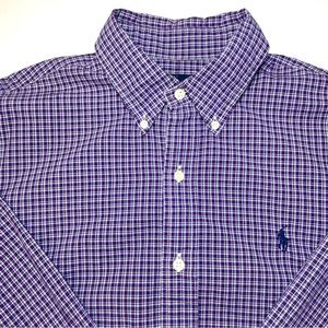 Ralph Lauren Custom Fit Plaid Dress Shirt | Men's Medium